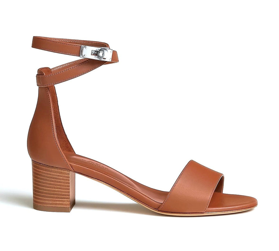 Hermes Sandals Nuba 50 Size 38 Brown