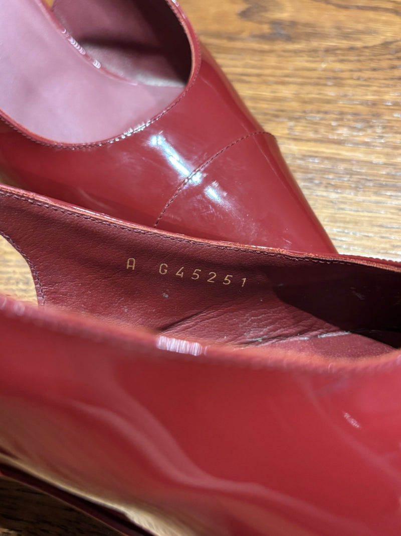 Chanel Burgundy Patent Leather 39,5 Shoes
