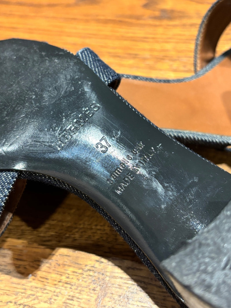Hermes Oasis  Dark Blue Denim 37