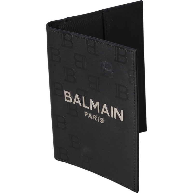 Balmain Paris Leather Passport Holder and Travel Wallet