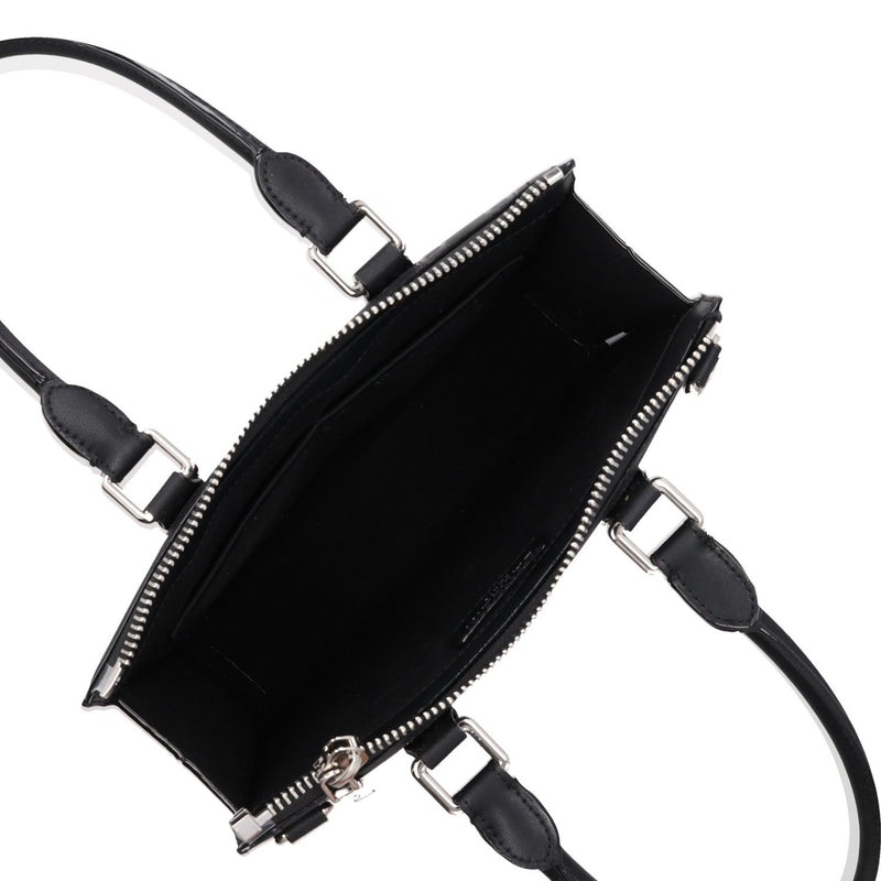 Balmain Paris Black Monogram Leather Tote Bag