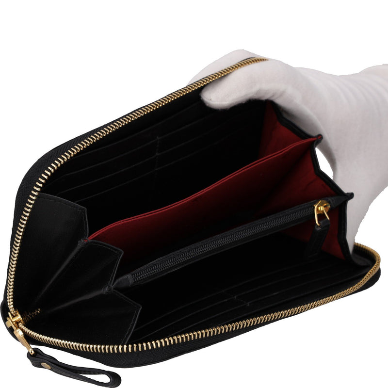 Etro Dog and Flower Leather Clutch Wallets