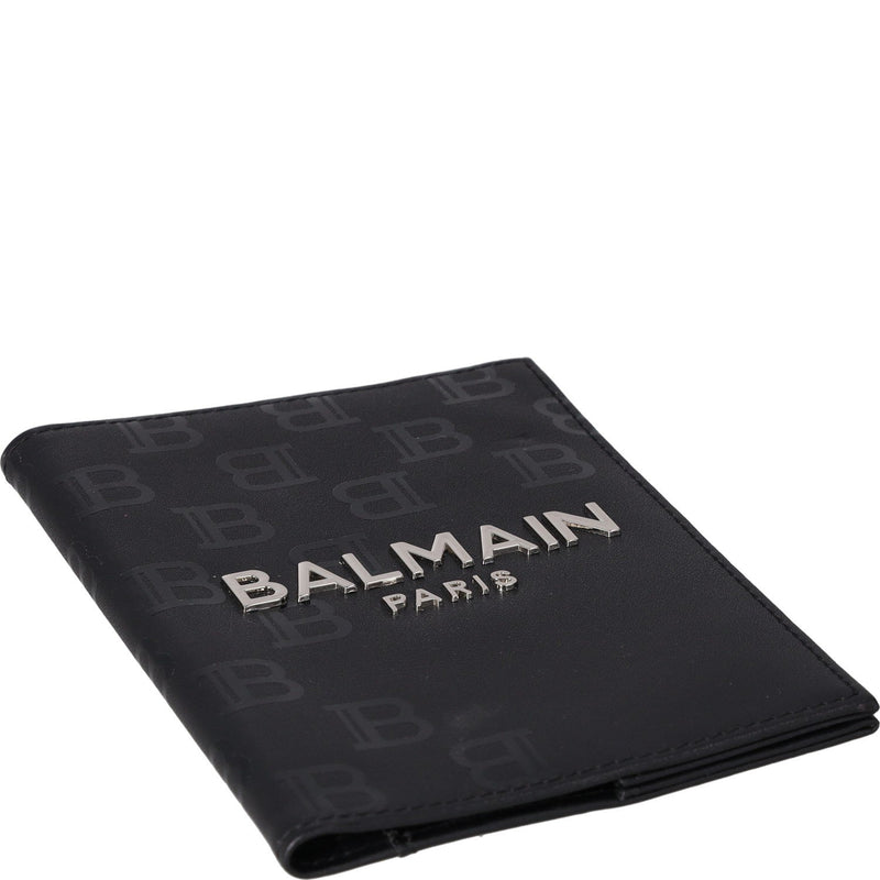 Balmain Paris Leather Passport Holder and Travel Wallet