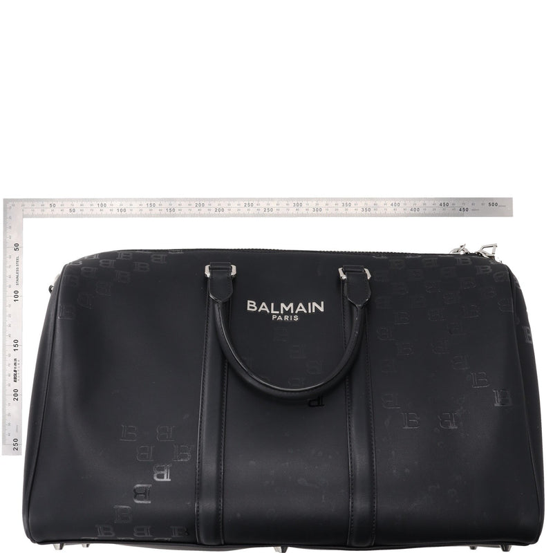 Balmain Monogram Leather 24H Duffle Bag