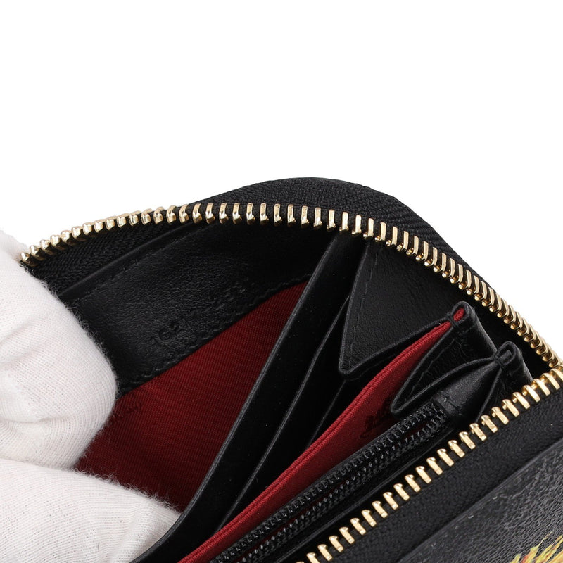Etro Dog and Flower Leather Clutch Wallets