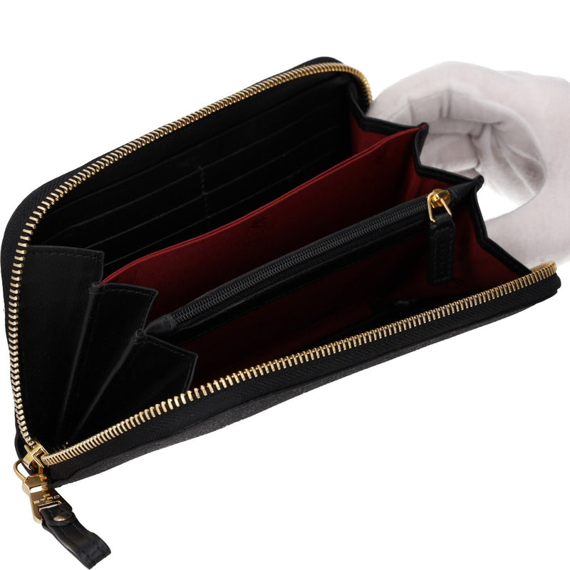 Etro Dog and Flower Leather Clutch Wallets