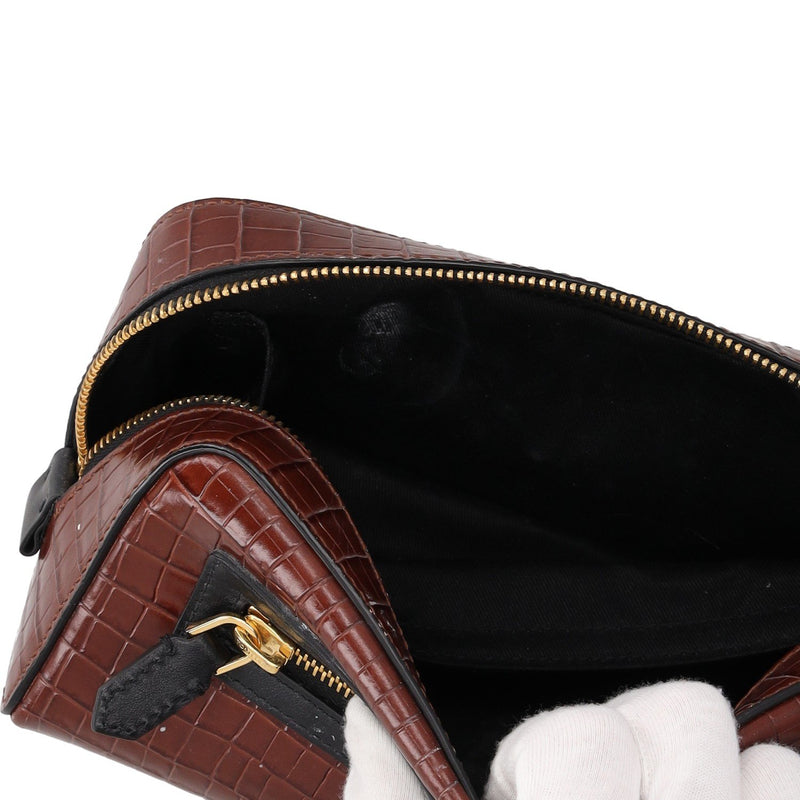 Tom Ford Croc-Effect Leather Wash Bag