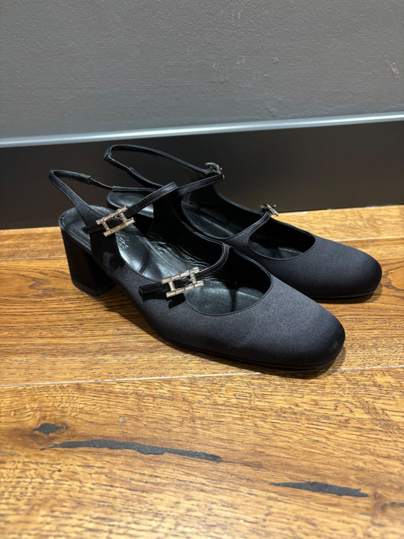 Hermes Jackie 50 Black Satin 38