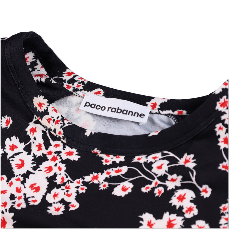 Rabanne Side-Knot Sakura-Print Top and Skirt