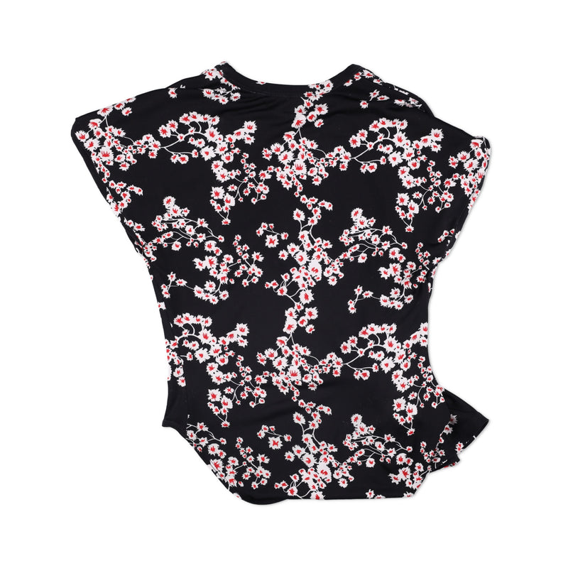 Rabanne Side-Knot Sakura-Print Top and Skirt