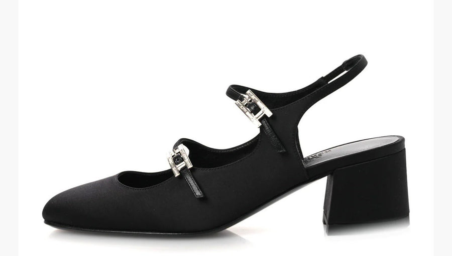 Hermes Jackie 50 Black Satin 38