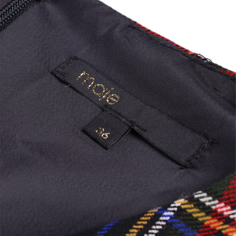 Maje Iris Tartan Plaid Romper Jumpsuit