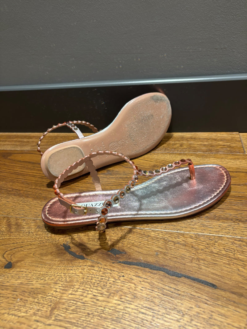 Aquazzura Pink Leather and synthetic embellishments Sandals
