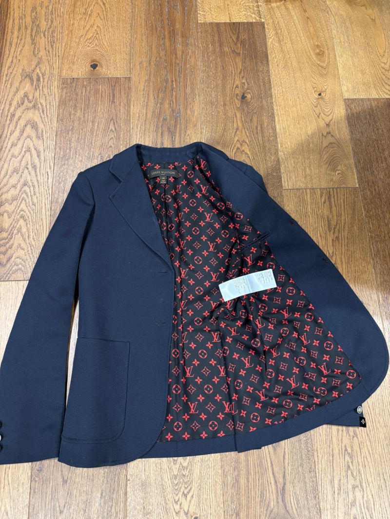 Louis Vuitton Navy blue Polyester Jackets FR 36