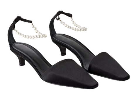 TOTEME Black Silk Heeled Shoes