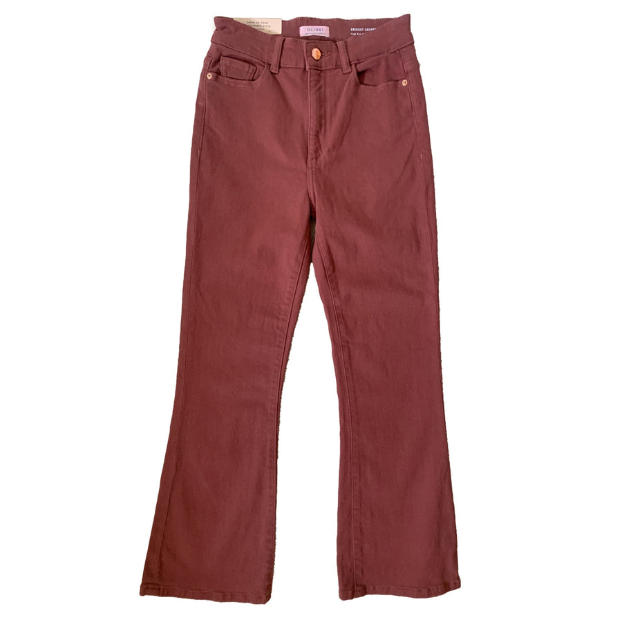 DL1961 x Marianna Hewitt Bridget Crop Redwood Denim Jeans - UK 8