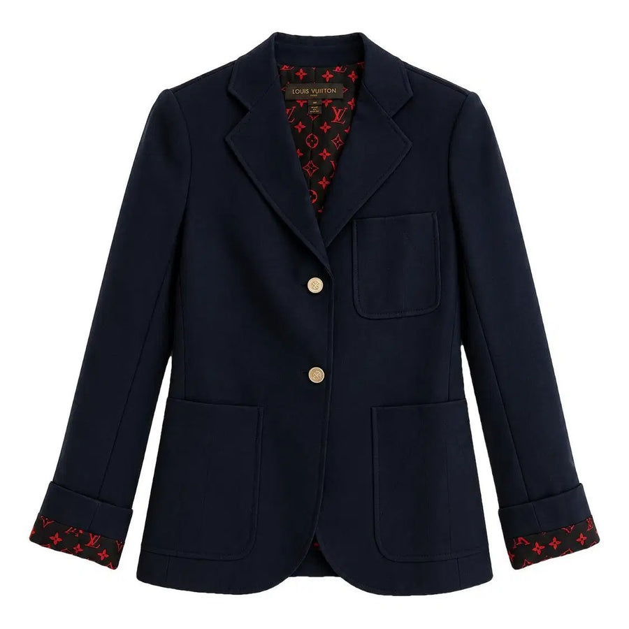 Louis Vuitton Navy blue Polyester Jackets FR 36