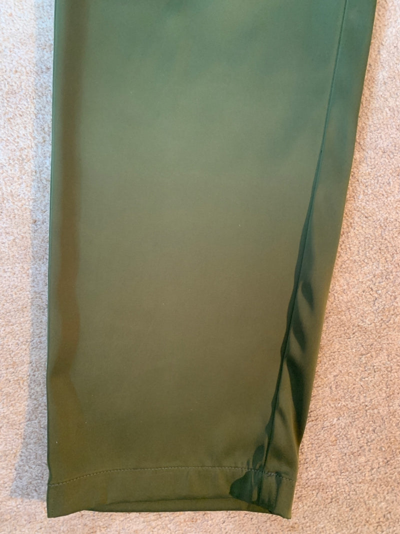 Good American Juniper Green satin cargo pants - UK 8