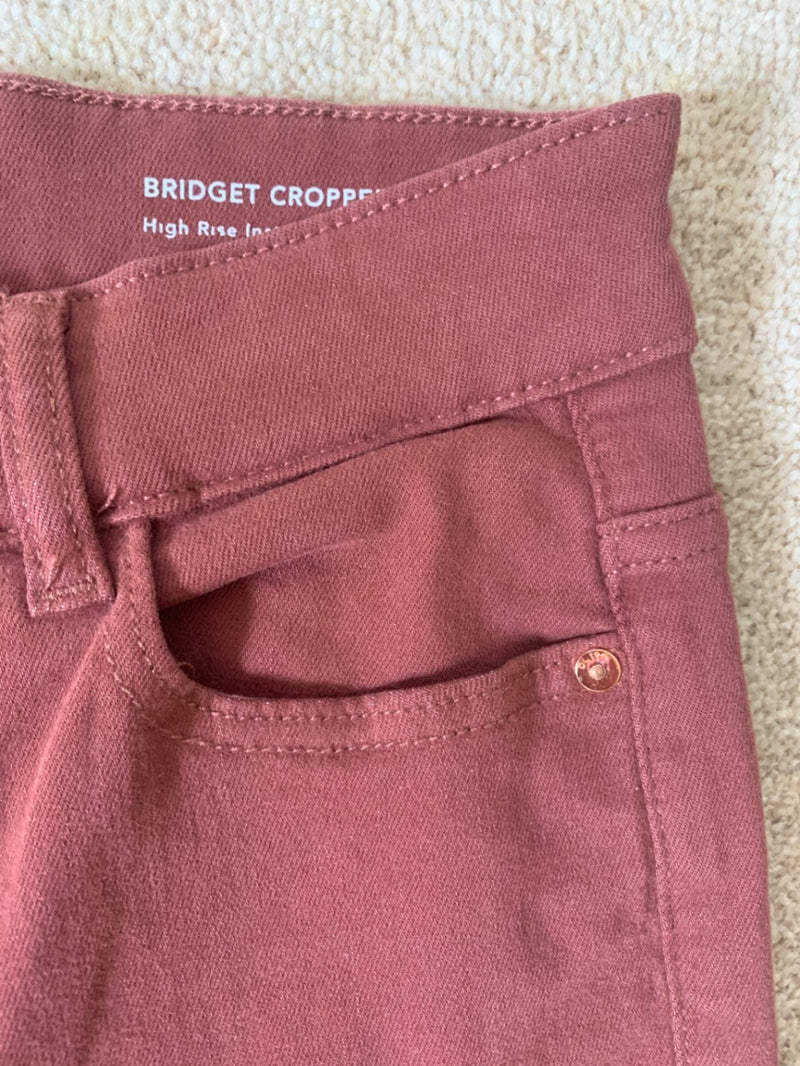 DL1961 x Marianna Hewitt Bridget Crop Redwood Denim Jeans - UK 8