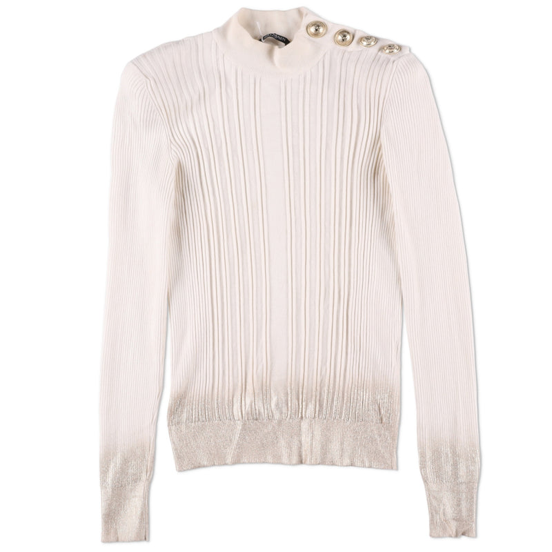 Balmain Button-Detail Long-sleeve Jumper