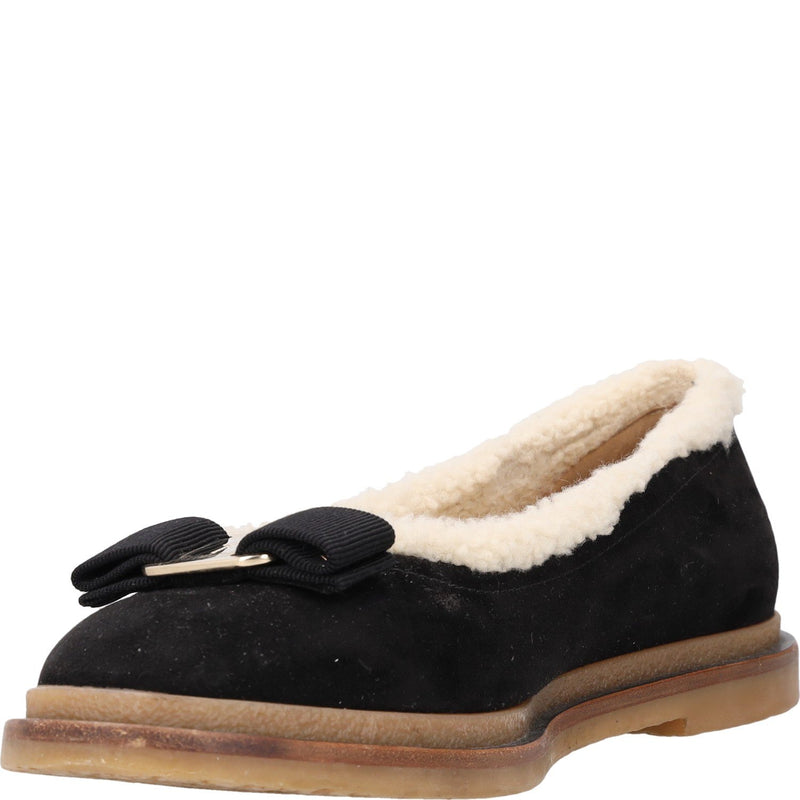 Ferragamo Varina Winter Black Ballet Flats