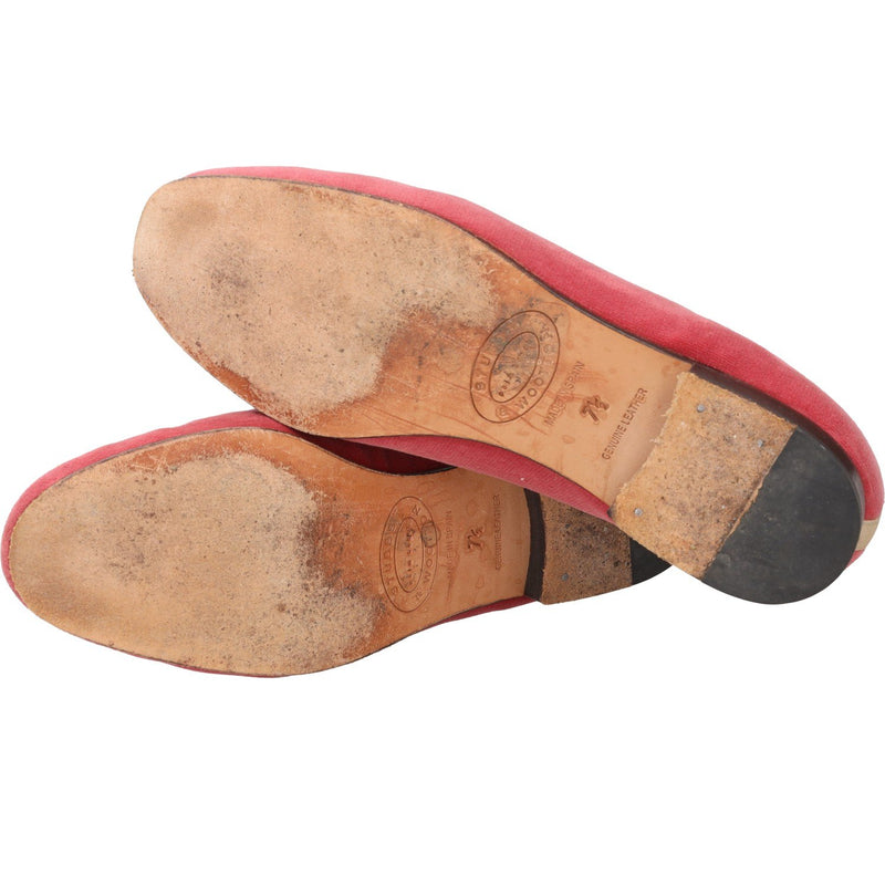 Stubbs & Wootton Pink Velvet Loafers