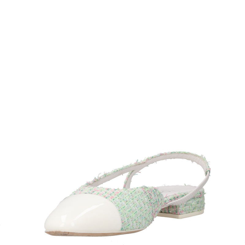 Chanel Cap-Toe Slingback Flats