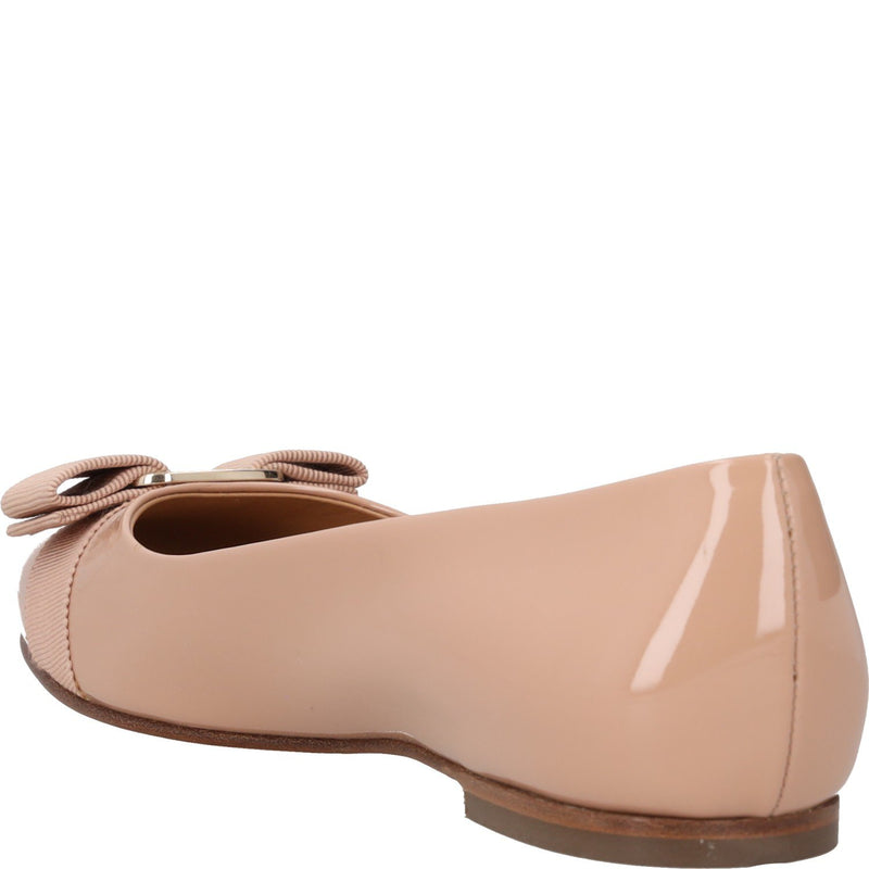 Salvatore Ferragamo Varina Patent Bow-detail Ballet Flats