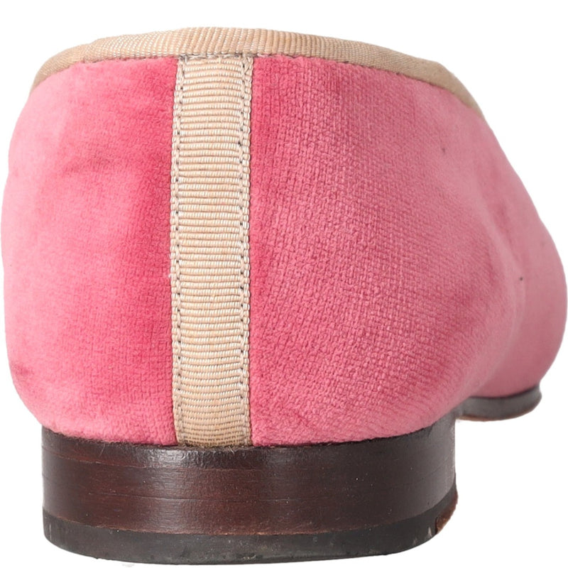Stubbs & Wootton Pink Velvet Loafers