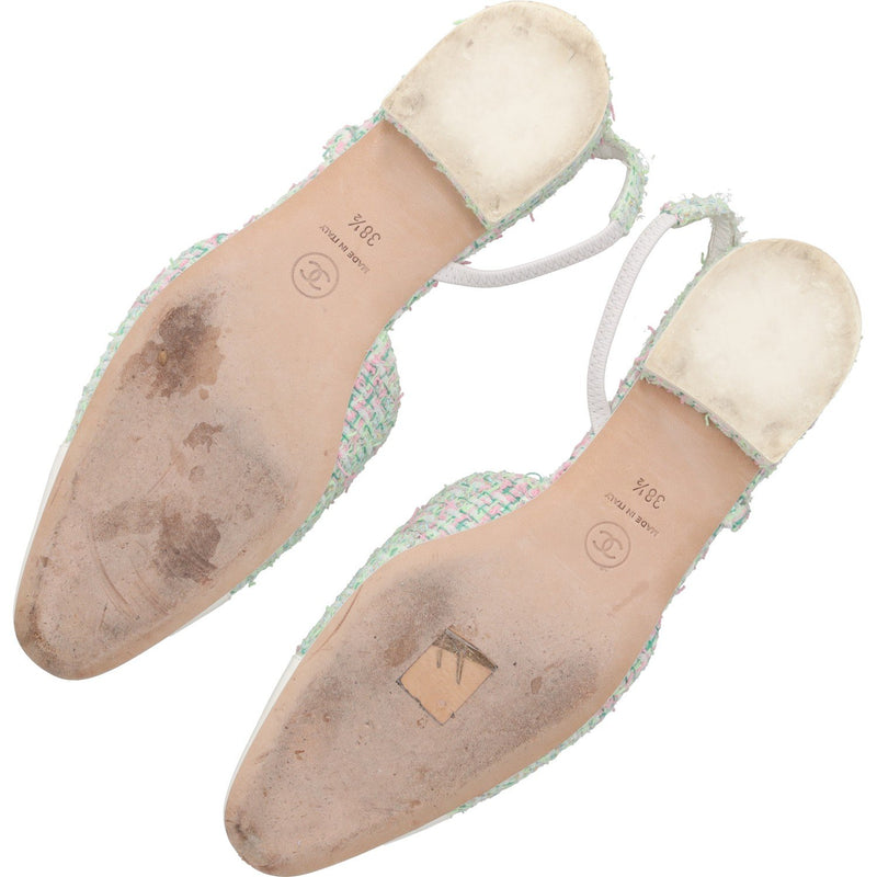 Chanel Cap-Toe Slingback Flats
