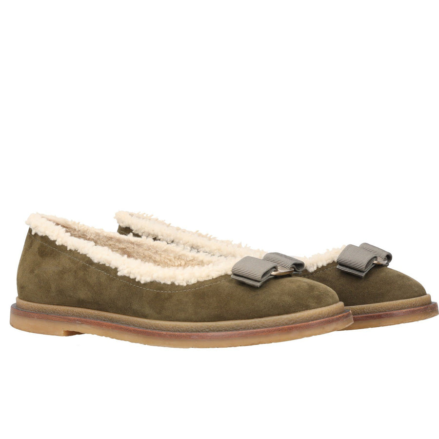 Ferragamo Varina Winter Ballet Flats