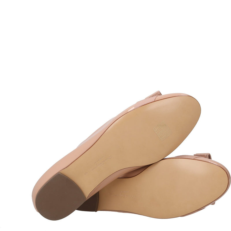 Salvatore Ferragamo Varina Patent Bow-detail Ballet Flats