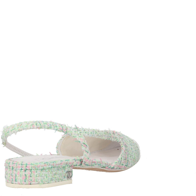 Chanel Cap-Toe Slingback Flats