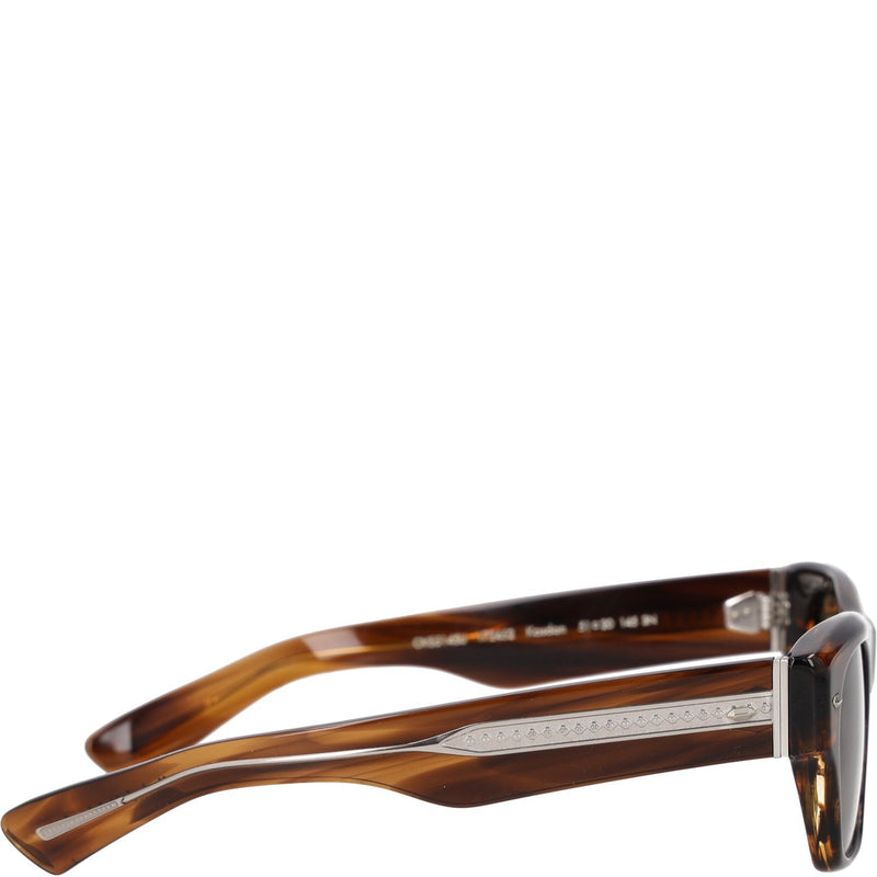Oliver Peoples Tortoiseshell-Effect Rectangle-frame Sunglasses
