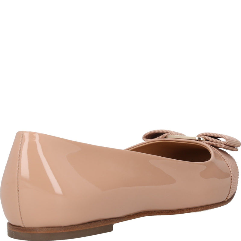 Salvatore Ferragamo Varina Patent Bow-detail Ballet Flats