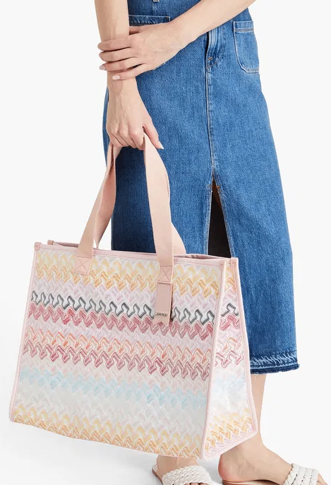 Missoni Metallic Printed Canvas Tote