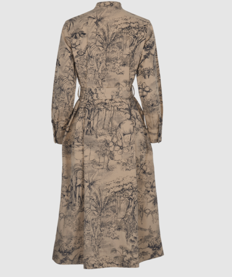 Christian Dior Toile de Jouy Belted Dress