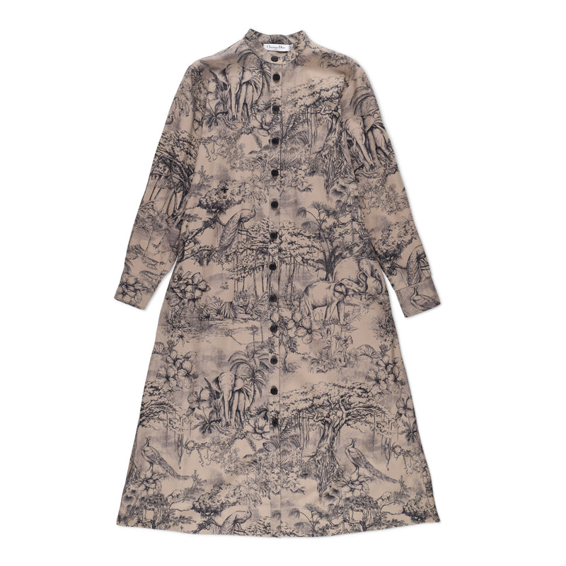 Christian Dior Toile de Jouy Belted Dress
