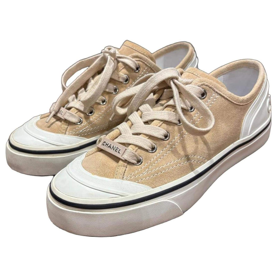 Chanel Beige Suede and rubber Trainers