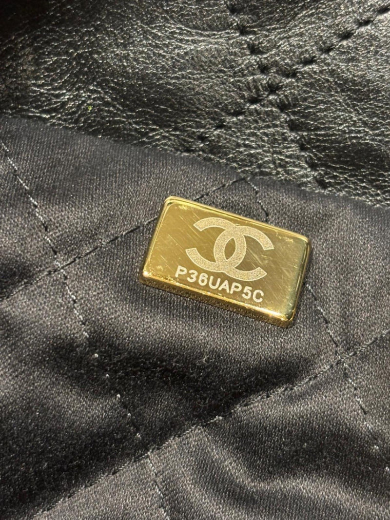 Chanel Black Leather Top Handle Bags