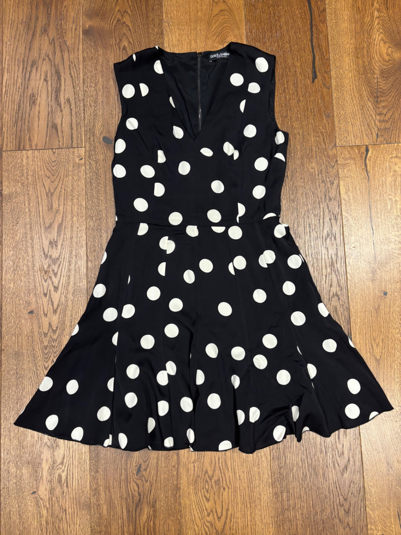 Dolce & Gabbana Black and white Silk Day dress