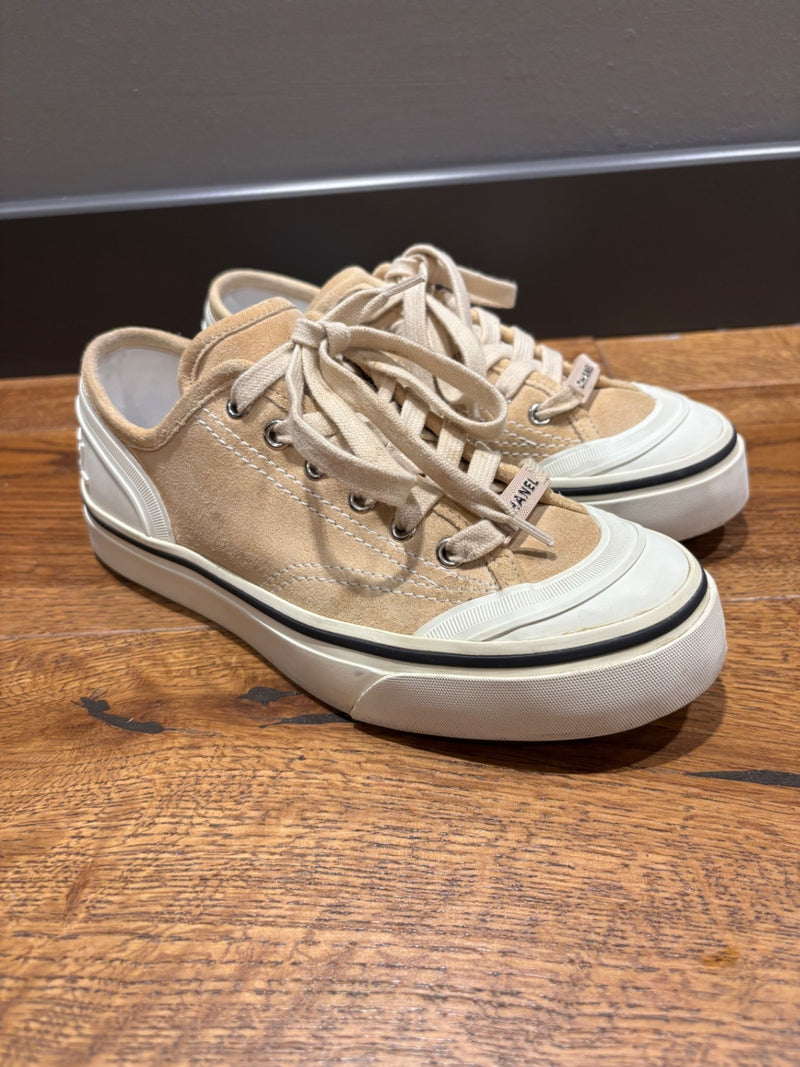 Chanel Beige Suede and rubber Trainers