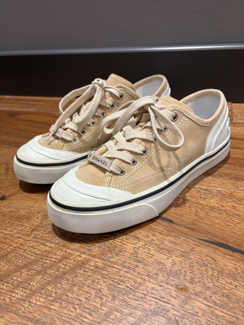 Chanel Beige Suede and rubber Trainers