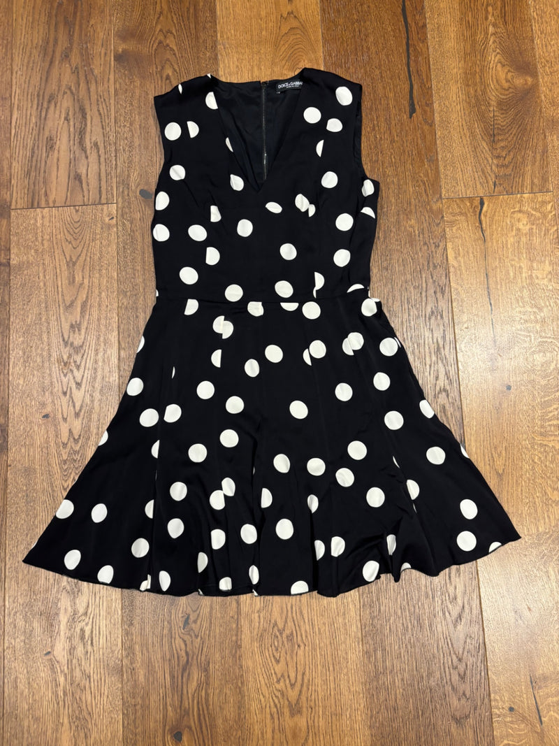 Dolce & Gabbana Black and white Silk Day dress