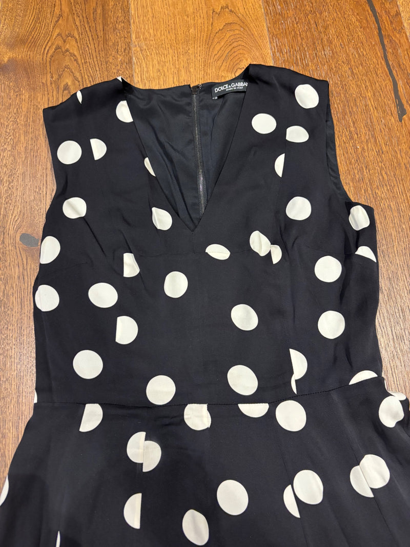Dolce & Gabbana Black and white Silk Day dress