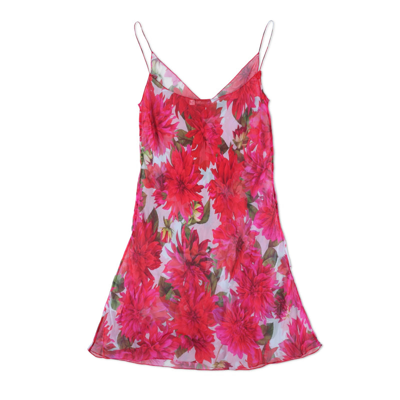 Oscar della Renta  Dahlia Silk Chiffon Midi Dress