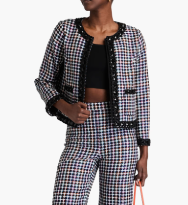 Carolina Herrera Crystal-embellished Tweed Jacket