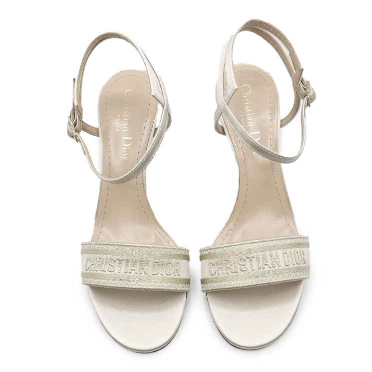 Dior Gold Leather with rhinestones Sandals