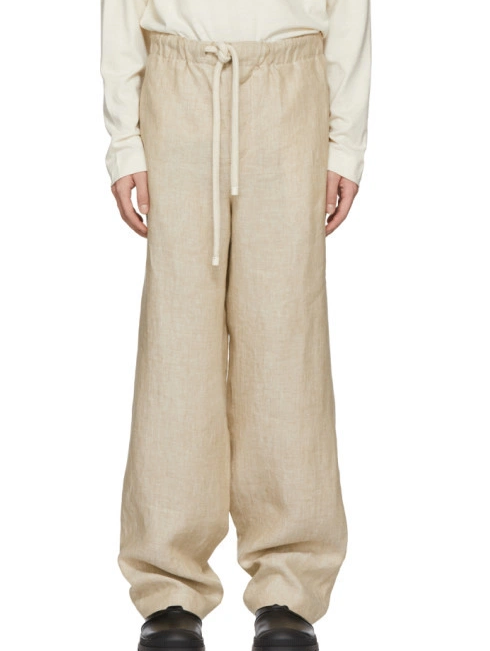 LOEWE Beige Linen Men's Pants