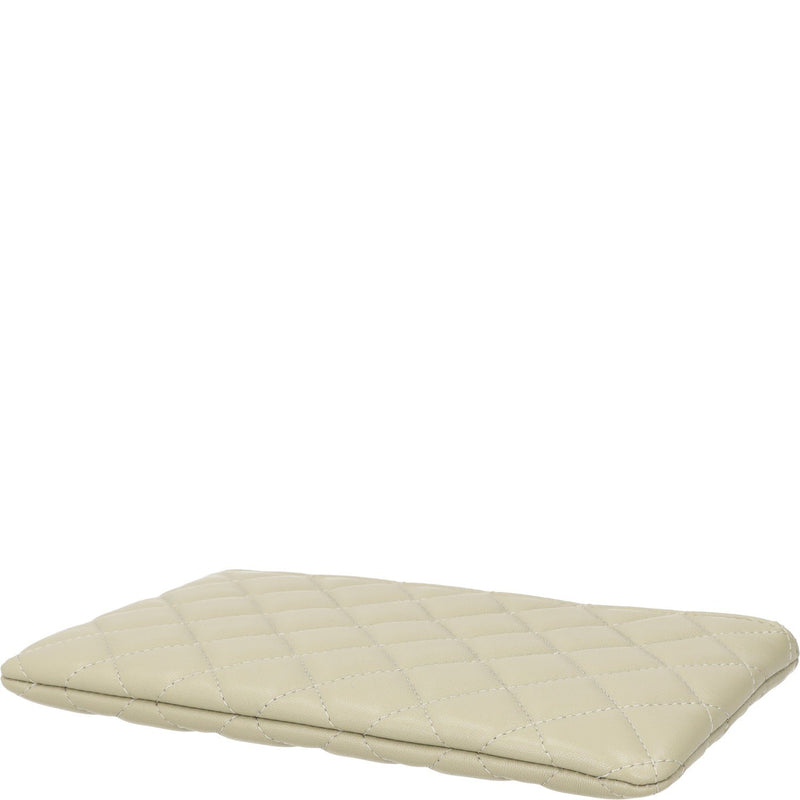 Chanel Lambskin Quilted Zipped Pouch 20 x 12 cms